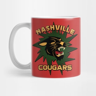 Nashville Cougars Retro Team 1970's Style Full Color Design 1 Mug